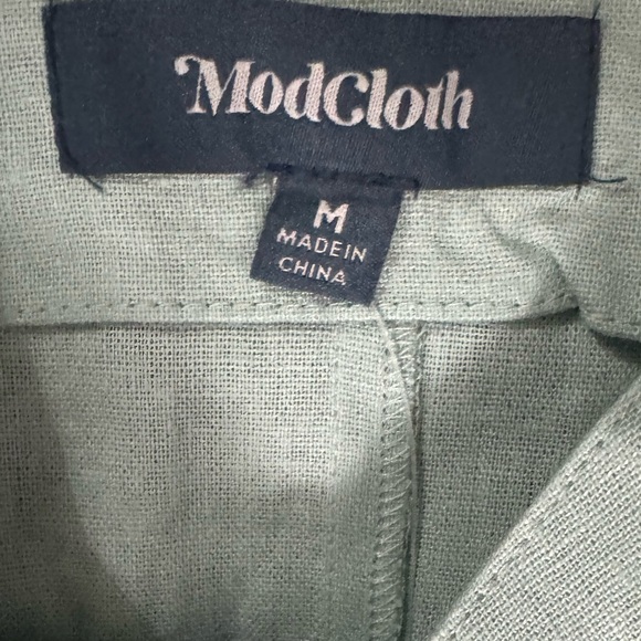 ModCloth Every Waking Momentum Linen Blend Jumpsuit Size Medium - Picture 6 of 6